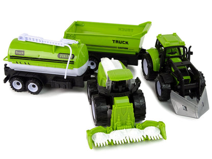 Sada zemědělských vozidel – traktor kombajn cisterna