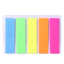 Samolepicí záložky barevné 45x12mm – mix 5 neonových barev