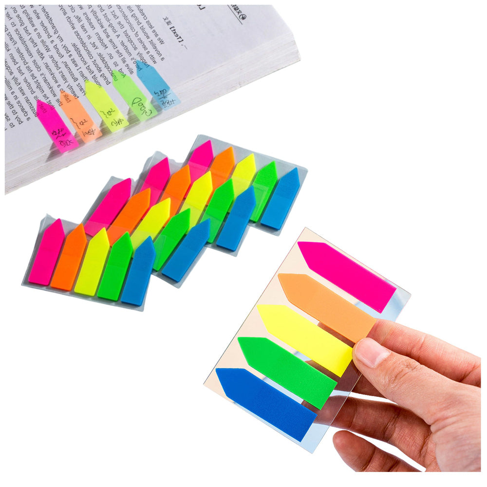 Samolepicí záložky šipky 45x12mm – barevné mix 5 barev