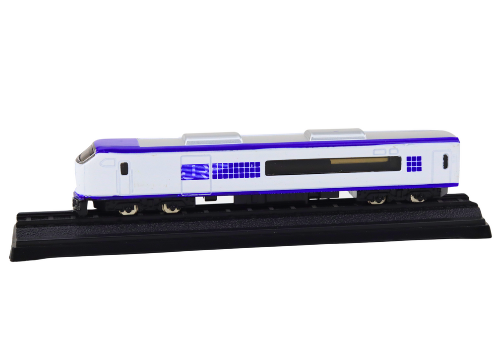 Sběratelský model vlaku 1:48 kovový vagon bílo modrý
