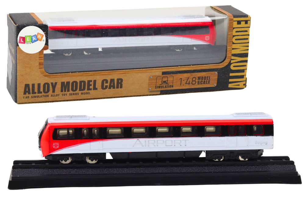 Sběratelský model vlaku kovový 1:48 červeno bílý