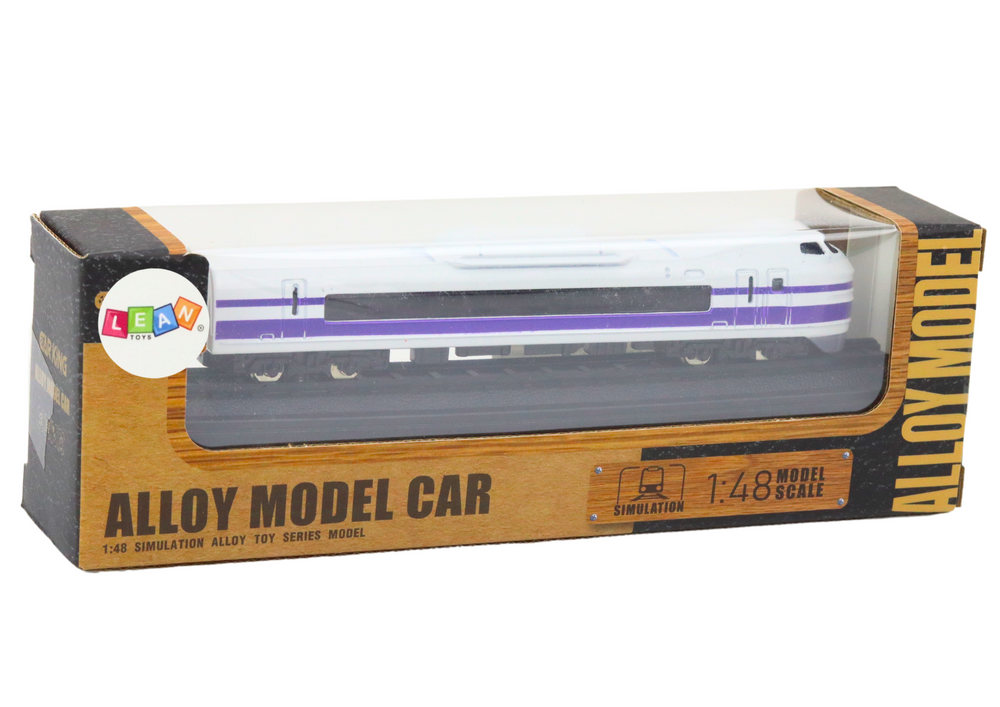 Sběratelský model vlaku vagón 1:48 kovový bílo fialový