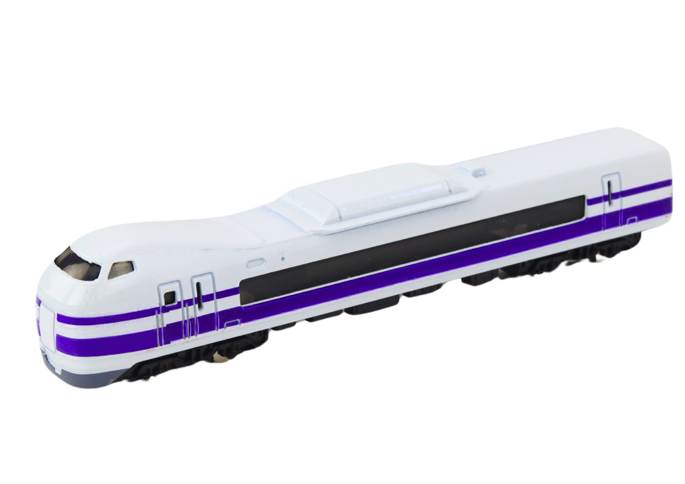 Sběratelský model vlaku vagón 1:48 kovový bílo fialový