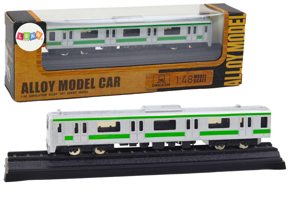 Sběratelský model vlaku vagón 1:48 kovový stříbrný