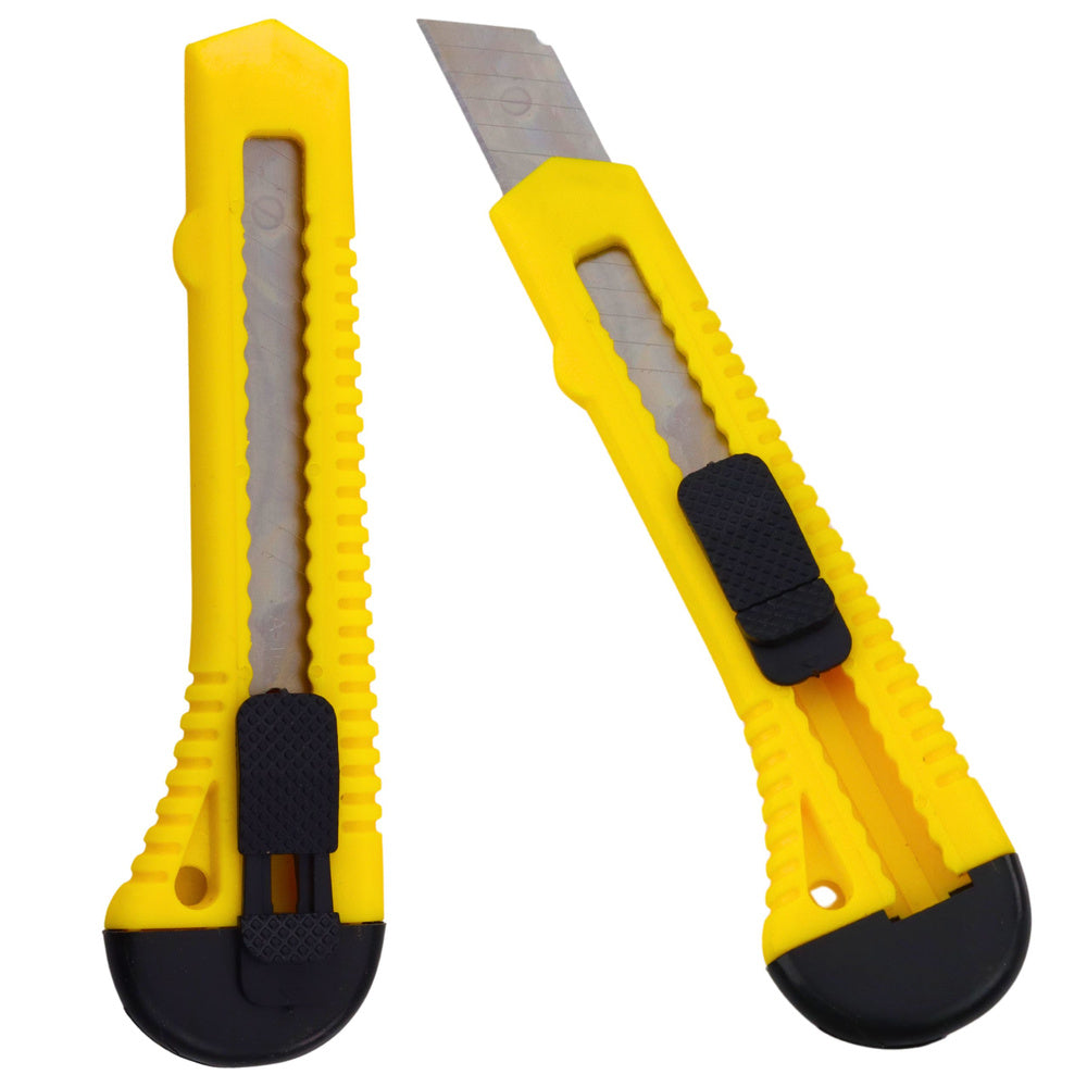 Segmentový nůž na papír – 13 segmentů s blokací | žlutý