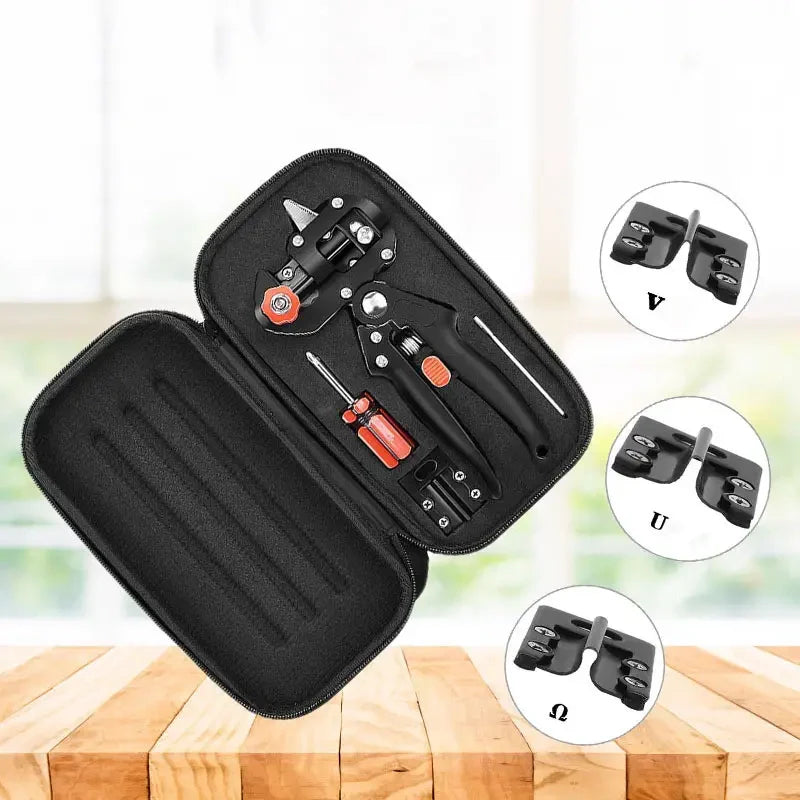 Sekátor na roubování a očkování stromů s maticemi a pouzdrem