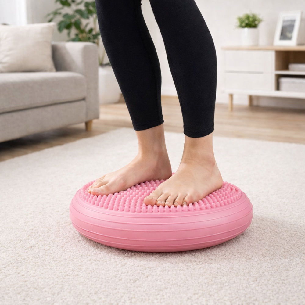 Senzomotorický balanční polštář ježek růžový 34 cm