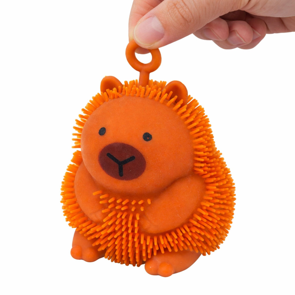 Senzorická antistresová hračka Kapybara s LED světlem – hnědá