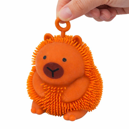 Senzorická antistresová hračka Kapybara s LED světlem – hnědá