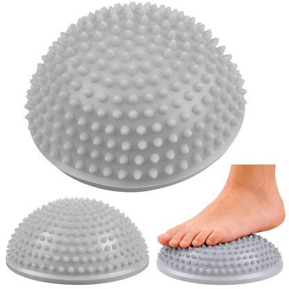 Senzorická polokoule pro masáž a cvičení rovnováhy – šedá, 16 cm