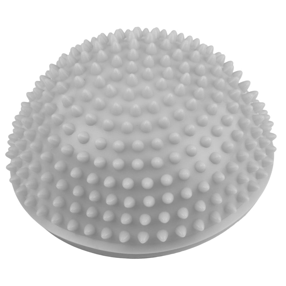 Senzorická polokoule pro masáž a cvičení rovnováhy – šedá, 16 cm