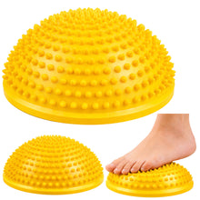 Senzorická polokoule pro masáž a cvičení rovnováhy, žlutá, 16 cm
