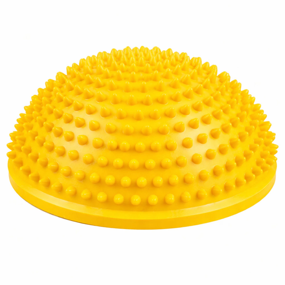 Senzorická polokoule pro masáž a cvičení rovnováhy, žlutá, 16 cm