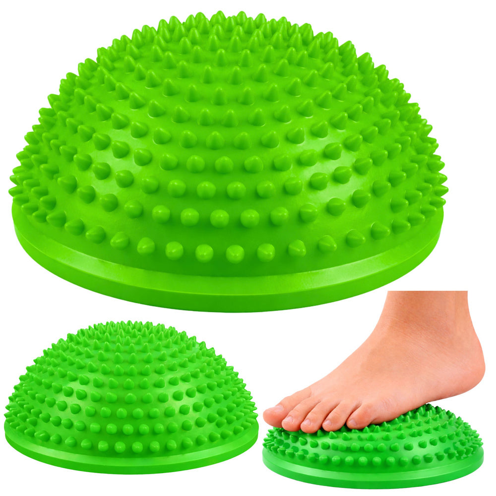 Senzorická polokoule pro masáž a rovnováhu 16 cm – zelená