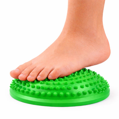 Senzorická polokoule pro masáž a rovnováhu 16 cm – zelená