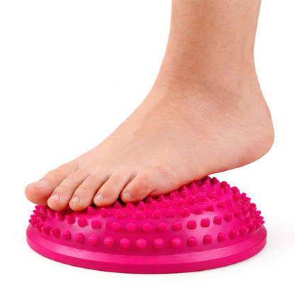 Senzorická polokoule pro masáže a cvičení rovnováhy – růžová, 16 cm