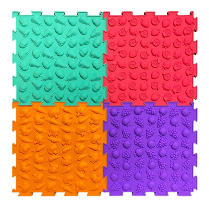 Senzorická puzzle stezka s různými strukturami 24,5 cm – 10 dílků