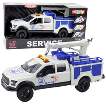 Servisní auto s jeřábem – světla zvuky bílé | 1:12