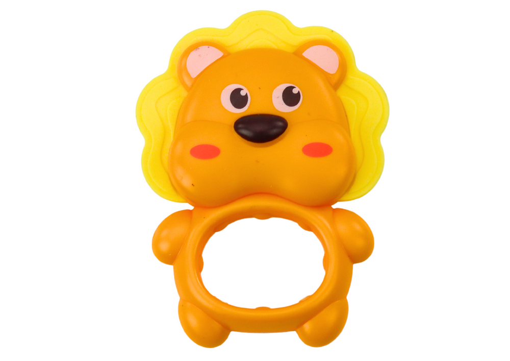 Set chrastítek a kousátek s barevnými pastelo zvířátky, 4 kusy