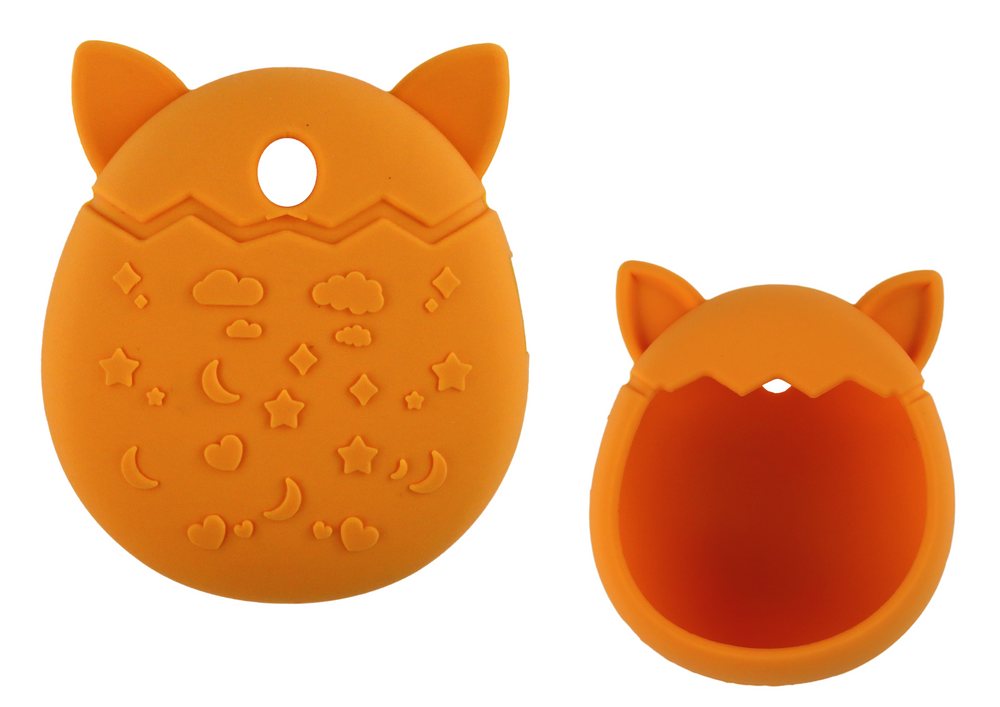Silikonové pouzdro na Tamagotchi – tvar kočky oranžové