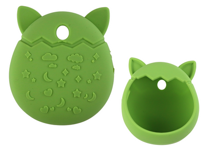 Silikonové pouzdro na Tamagotchi – tvar kočky | zelené
