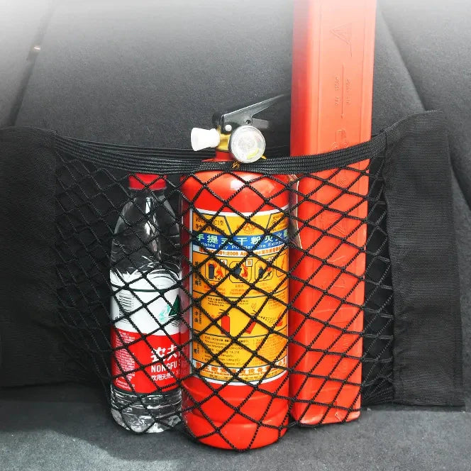 Síťka do kufru auta organizer s kapsou na šrouby 20 x 26 cm černá