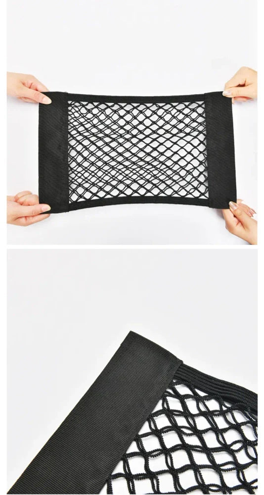 Síťka do kufru auta organizer s kapsou na šrouby 20 x 26 cm černá