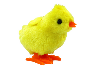 Skákající kuře na klíček žluté plyšové 8 cm