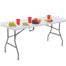 Skládací stůl 180x74 cm – cateringový banketový | bílý