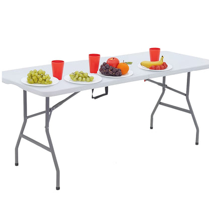 Skládací stůl 180x74 cm – cateringový banketový | bílý