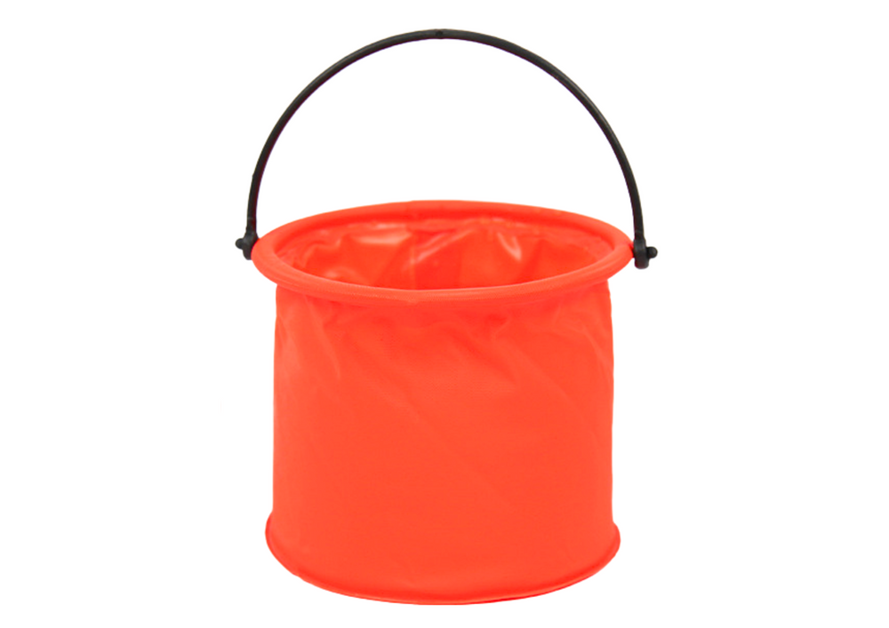 Skládací víceúčelové kbelíček PVC do vody oranžový