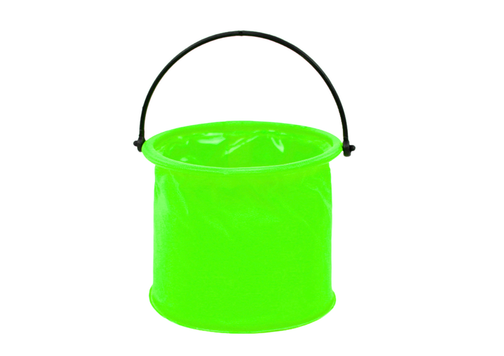 Skládací víceúčelové kbelíček z PVC do vody zelený