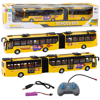 Školní autobus na dálkové ovládání RC kloubový 1:32 žlutý