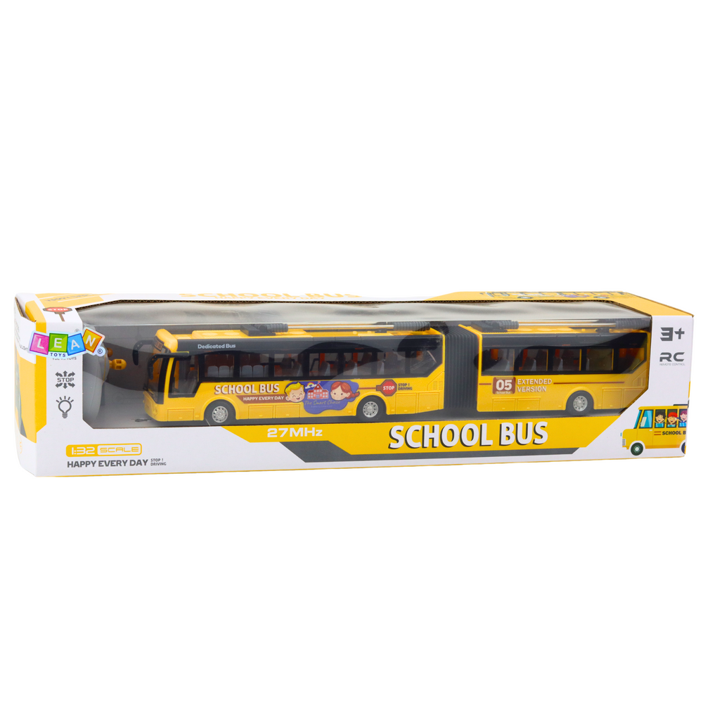 Školní autobus na dálkové ovládání RC kloubový 1:32 žlutý