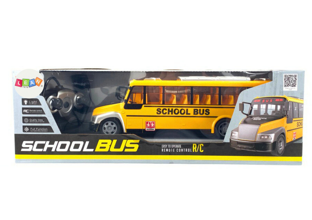 Školní autobus na dálkové ovládání RC se světly žlutý