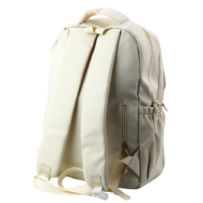 Školní batoh Kapybara s přívěskem a odznáčky béžový 25L 42cm