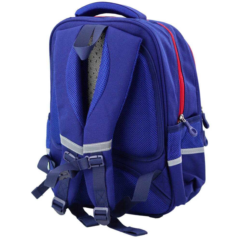 Školní batoh s hrudním pásem 20L – 38cm modro červený
