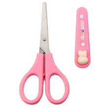 Školní nůžky s ochranným krytem ozdobný bílý zajíček 14cm