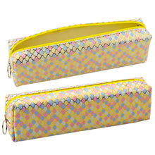 Školní penál organizer s motivem mořské panny žlutý 21x6cm