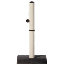 Škrabadlo pro kočky sloupek věž s pomponem 80x40 cm tmavě šedé