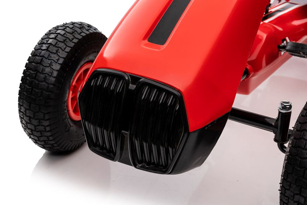 Šlapací gokart G208 – s ručním brzděním a spojkou | červený