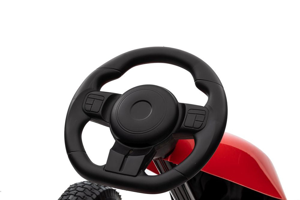 Šlapací gokart G208 – s ručním brzděním a spojkou | červený