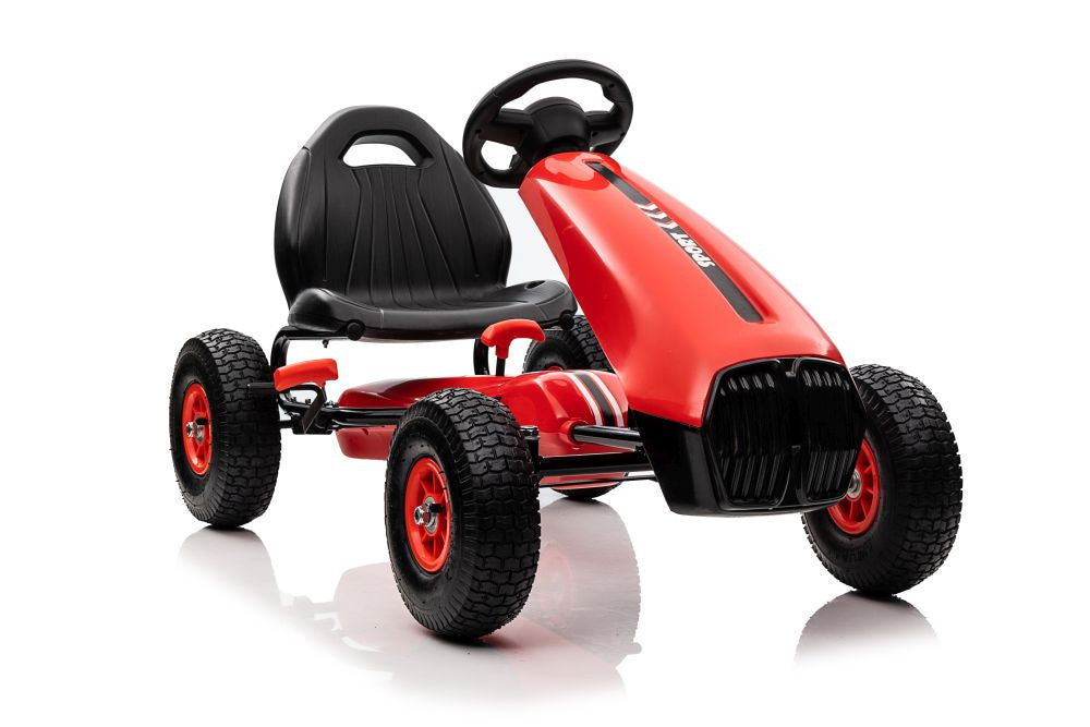 Šlapací gokart G208 – s ručním brzděním a spojkou | červený