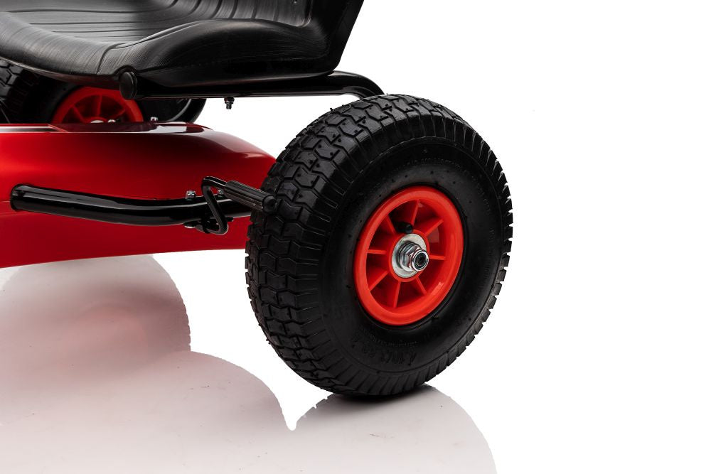 Šlapací gokart G208 – s ručním brzděním a spojkou | červený
