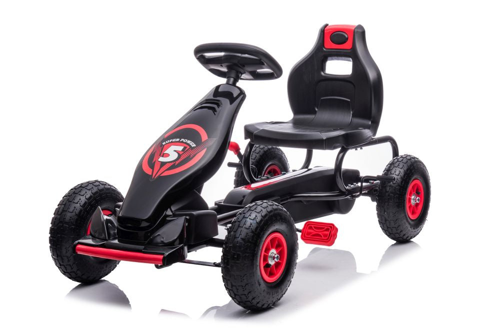 Šlapací motokára G18 – dětské vozítko | červená