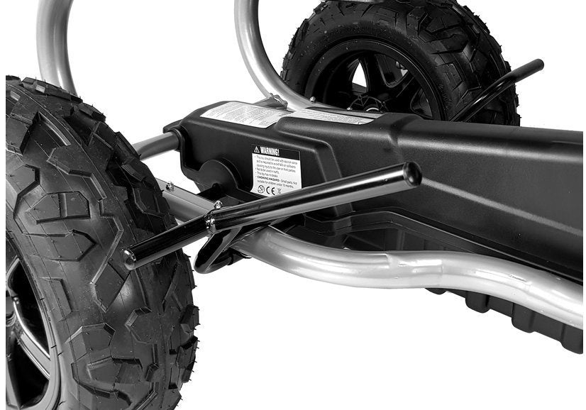 Šlapací motokára s nafukovatelnými koly a ruční brzdou – černá