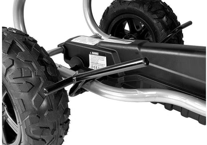 Šlapací motokára s nafukovatelnými koly a ruční brzdou – černá