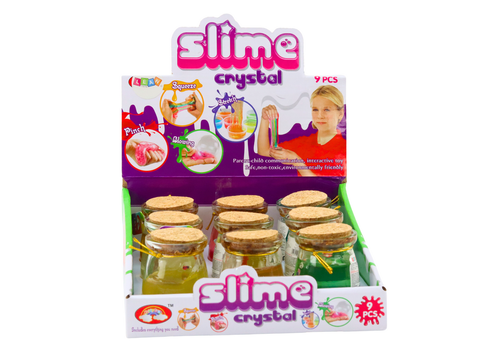 Slime hmota ve skleničce 150g 9 barev senzorická hračka