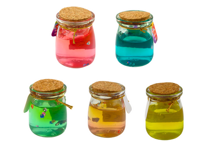 Slime hmota ve skleničce 150g 9 barev senzorická hračka
