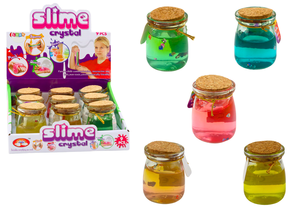 Slime hmota ve skleničce 150g 9 barev senzorická hračka